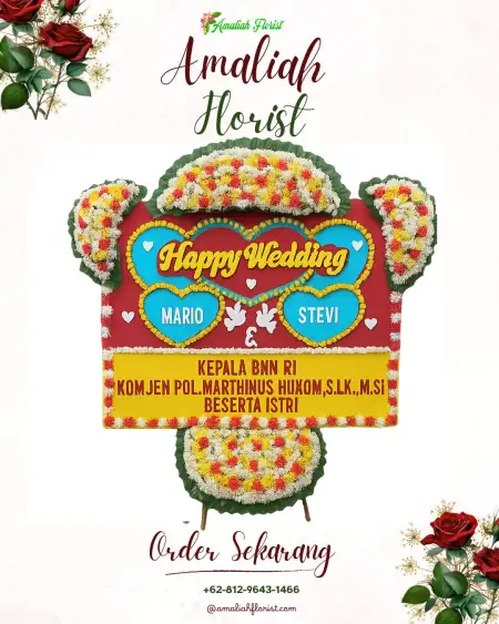 Papan Bunga Pernikahan Sarimukti